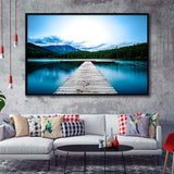 Pier Canvas Framed Canvas Prints Wall Art Decor, Framed Picture, Floating Frame