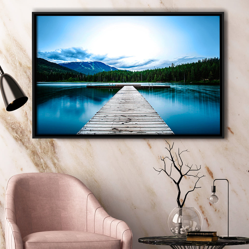Pier Canvas Framed Canvas Prints Wall Art Decor, Framed Picture, Floating Frame