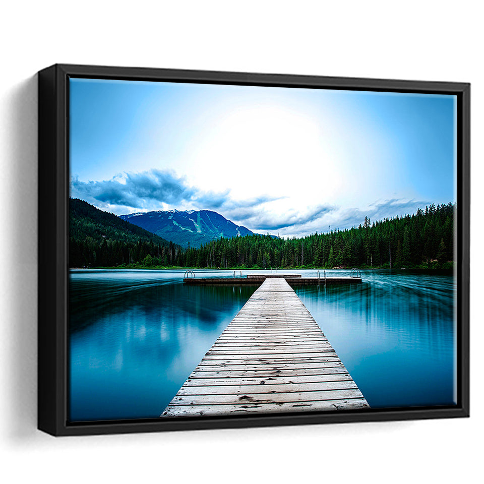 Pier Canvas Framed Canvas Prints Wall Art Decor, Framed Picture, Floating Frame