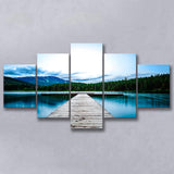 Pier Lake House Decor Forest Canvas Large Canvas Prints Multi Panels Wall Art Prints Home Decor