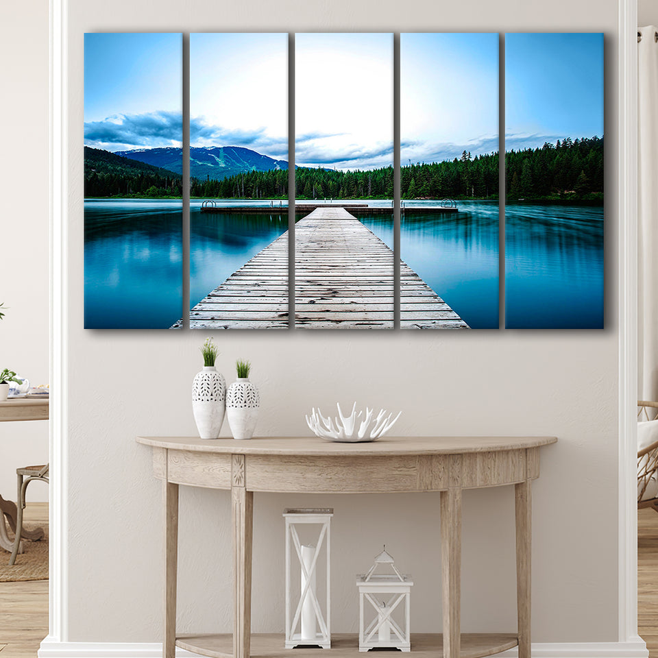Pier Lake House Decor Forest Canvas Extra Large Canvas Prints Multi Panels B Wall Art Prints Home Decor