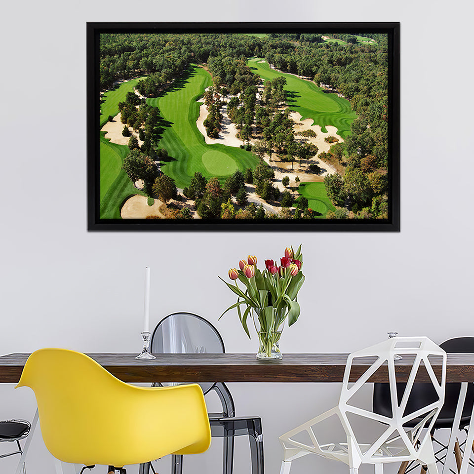 Pine Barrens Golf Club Jackson United States Framed Canvas Prints Wall Art - Painting Prints, Home Wall Decor, Painting Canvas