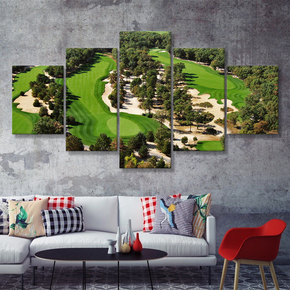 Pine Barrens Golf Club Jackson United States  5 Pieces Canvas Prints Wall Art - Painting Canvas, Multi Panel, Home Wall Decor, For Sale