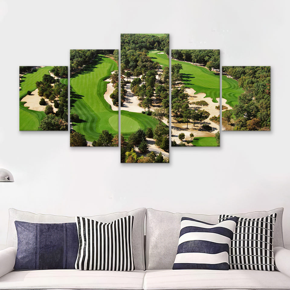 Pine Barrens Golf Club Jackson United States  5 Pieces Canvas Prints Wall Art - Painting Canvas, Multi Panel, Home Wall Decor, For Sale