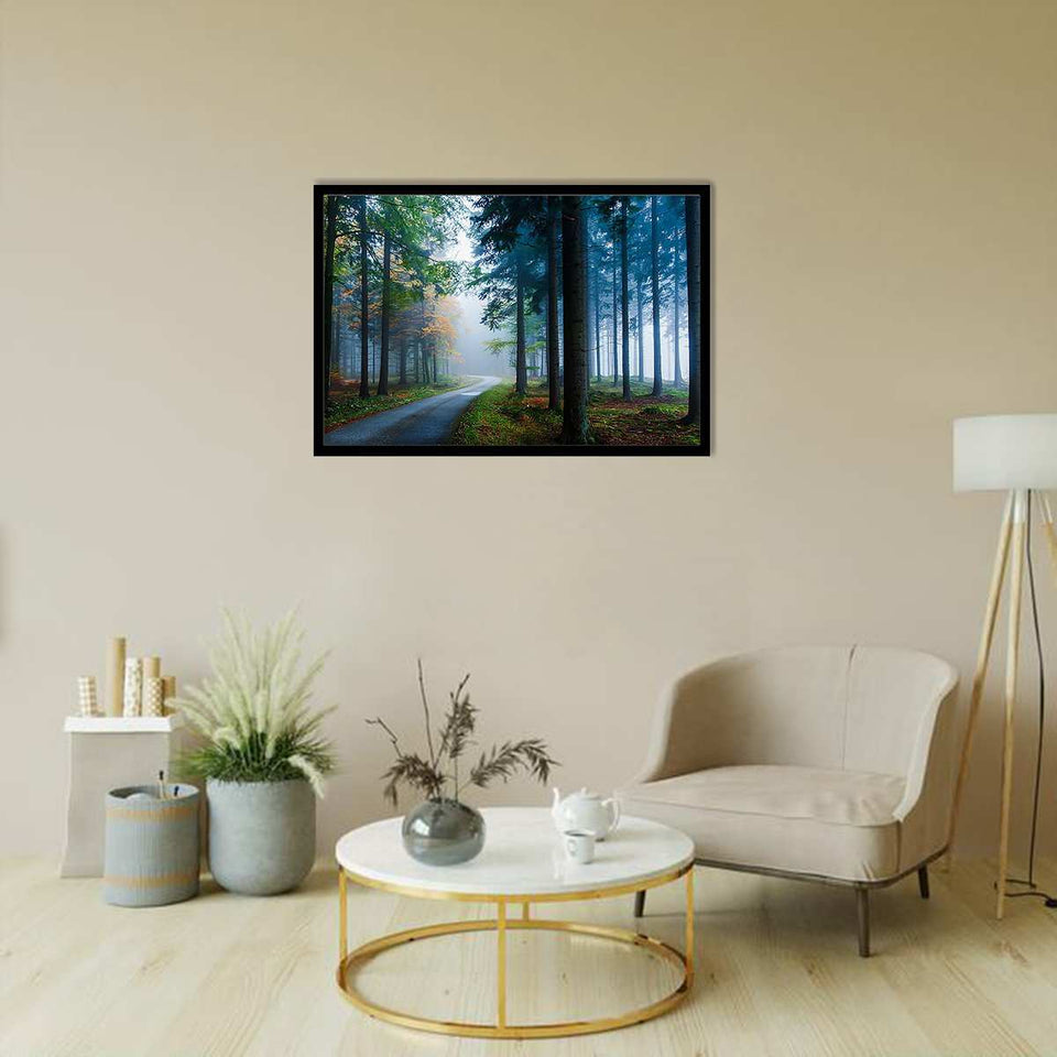 Pine Tree Morning-Forest art, Art print, Plexiglass Cover