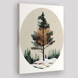 Pine Tree Retro Art Print ,City Art Print, Large Canvas, Canvas Print Wall Art Home Decor