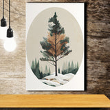 Pine Tree Retro Art Print ,City Art Print, Large Canvas, Canvas Print Wall Art Home Decor