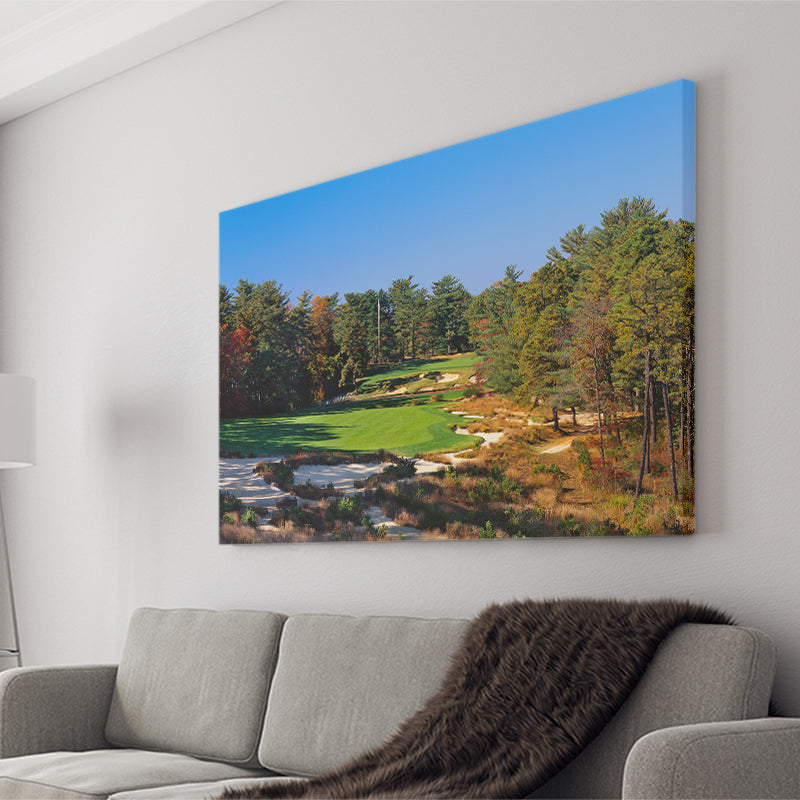 Pine Valley Golf Club Hole 18 Pine Valley Golf Courses, Pine Valley, New Jersey, Golf Art Print, Canvas Prints Wall Art Decor