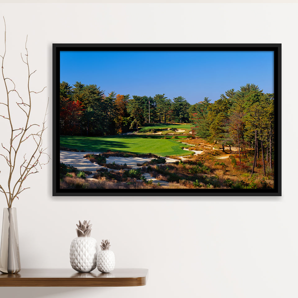 Pine Valley Golf Club Hole 18 Pine Valley Golf Courses, Pine Valley, New Jersey, Framed Canvas Prints Wall Art Decor