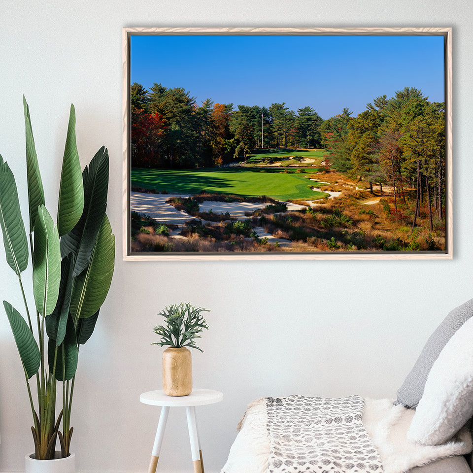 Pine Valley Golf Club Hole 18 Pine Valley Golf Courses, Pine Valley, New Jersey, Framed Canvas Prints Wall Art Decor