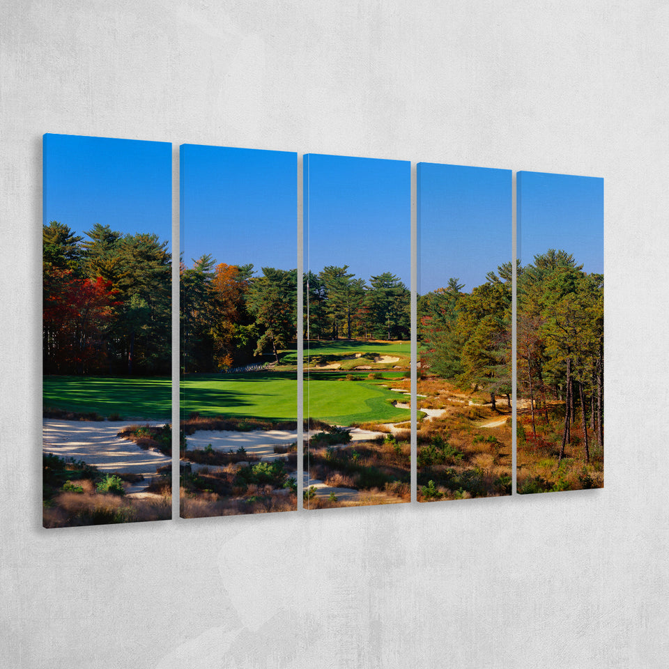 Pine Valley Golf Club Hole 18 Pine Valley Golf Courses, Pine Valley, New Jersey, 5 Panels Extra Large Canvas Prints Wall Art