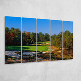Pine Valley Golf Club Hole 18 Pine Valley Golf Courses, Pine Valley, New Jersey, 5 Panels Extra Large Canvas Prints Wall Art