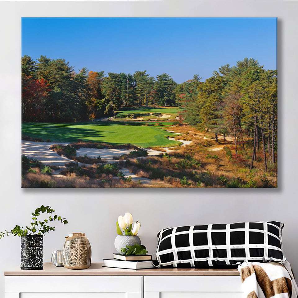 Pine Valley Golf Club Hole 18 Pine Valley Golf Courses, Pine Valley, New Jersey, Golf Art Print, Canvas Prints Wall Art Decor