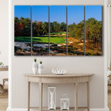 Pine Valley Golf Club Hole 18 Pine Valley Golf Courses, Pine Valley, New Jersey, 5 Panels Extra Large Canvas Prints Wall Art