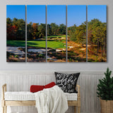Pine Valley Golf Club Hole 18 Pine Valley Golf Courses, Pine Valley, New Jersey, 5 Panels Extra Large Canvas Prints Wall Art