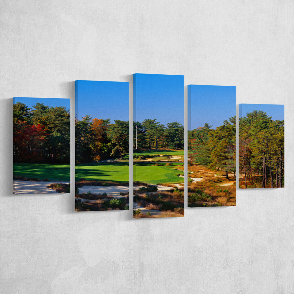 Pine Valley Golf Club Hole 18 Pine Valley Golf Courses, Pine Valley, New Jersey, 5 Panels Canvas Prints Wall Art Decor