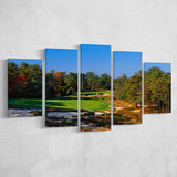 Pine Valley Golf Club Hole 18 Pine Valley Golf Courses, Pine Valley, New Jersey, 5 Panels Canvas Prints Wall Art Decor