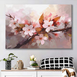 Pink Cherry Blossom Wall Art Canvas Prints Wall Art, Home Living Room Decor, Large Canvas