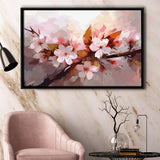 Pink Cherry Blossom Wall Art Framed Canvas Prints Wall Art, Floating Frame, Large Canvas Home Decor