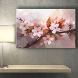 Pink Cherry Blossom Wall Art Canvas Prints Wall Art, Home Living Room Decor, Large Canvas