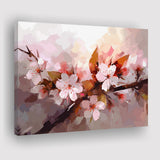Pink Cherry Blossom Wall Art Canvas Prints Wall Art, Home Living Room Decor, Large Canvas