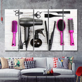 Pink Cut Shop Decor 5 Pieces B Canvas Prints Wall Art - Painting Canvas, Multi Panels, Wall Decor
