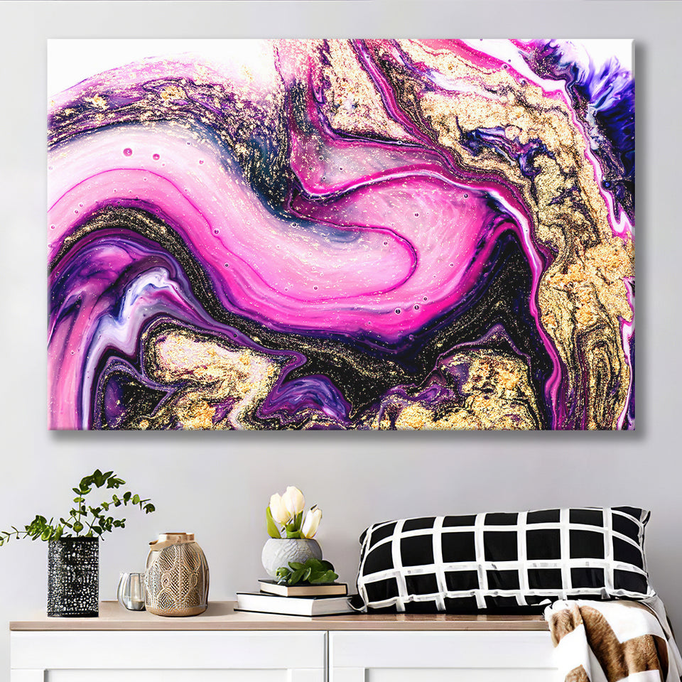 Pink Marble Art Canvas Prints Wall Art Decor - Painting Canvas,Home Decor, Ready to Hang