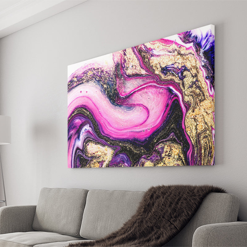 Pink Marble Art Canvas Prints Wall Art Decor - Painting Canvas,Home Decor, Ready to Hang