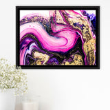 Pink Marble Art Framed Canvas Prints Wall Art Decor, Framed Picture, Floating Frame