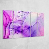 Pink Marble Pink Art 5 Piece B Canvas Prints Wall Art, Multi Panels,Large Canvas
