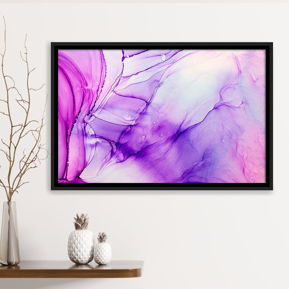 Pink Marble Pink Art Framed Canvas Prints Wall Art Decor, Framed Picture, Floating Frame