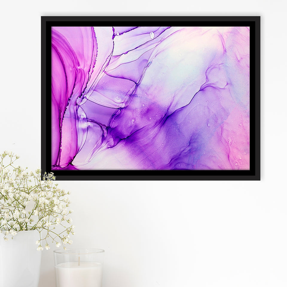 Pink Marble Pink Art Framed Canvas Prints Wall Art Decor, Framed Picture, Floating Frame