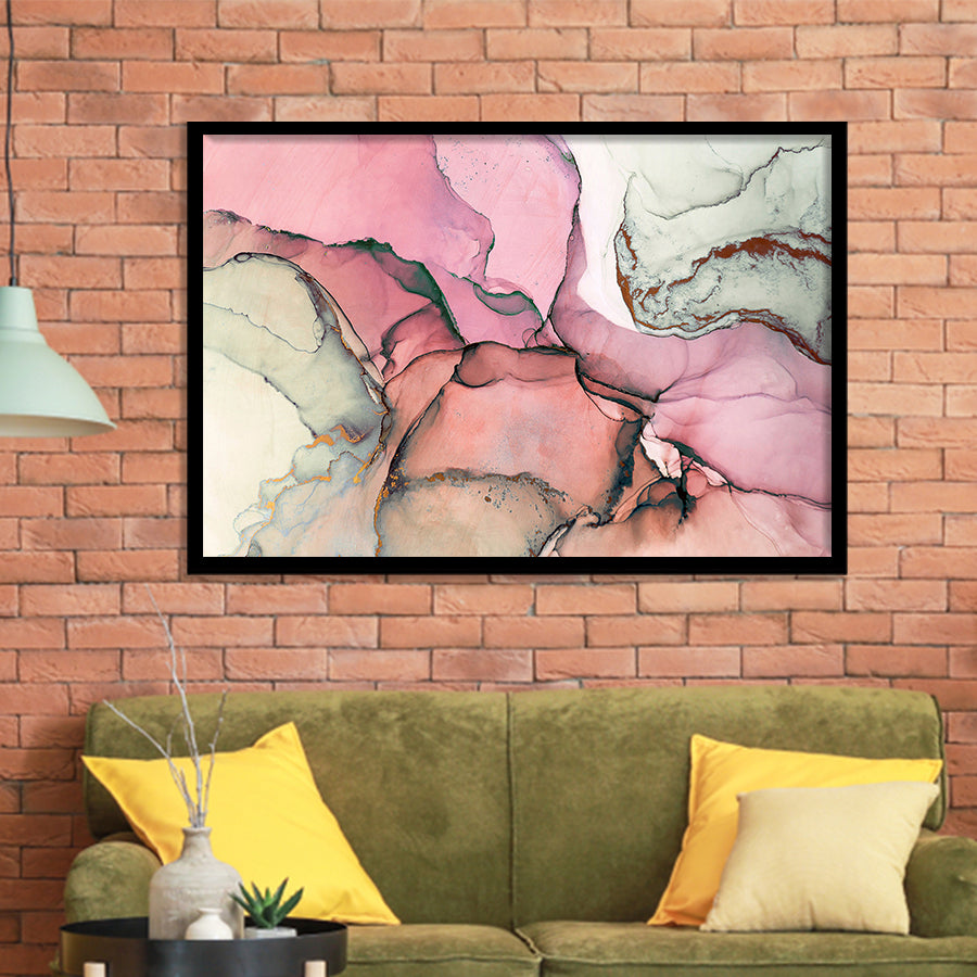 Pink Marble Wall Art Framed Art Prints Wall Art Decor, Framed Picture, Home Decor