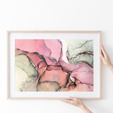 Pink Marble Wall Art Poster Prints Wall Art Decor, Unframe, Poster Art