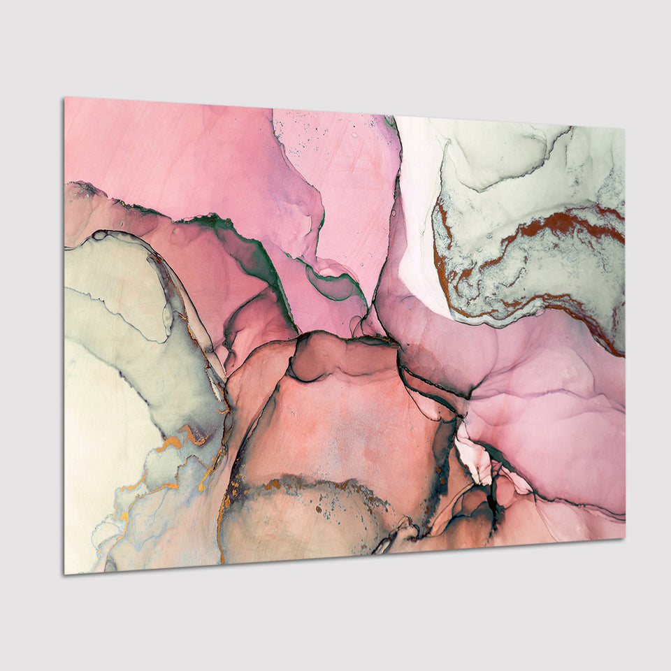 Pink Marble Wall Art Poster Prints Wall Art Decor, Unframe, Poster Art
