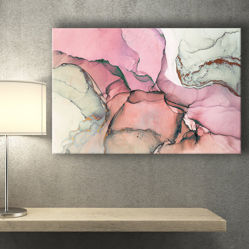 Pink Marble Wall Art Canvas Prints Wall Art Decor - Painting Canvas,Home Decor, Ready to Hang