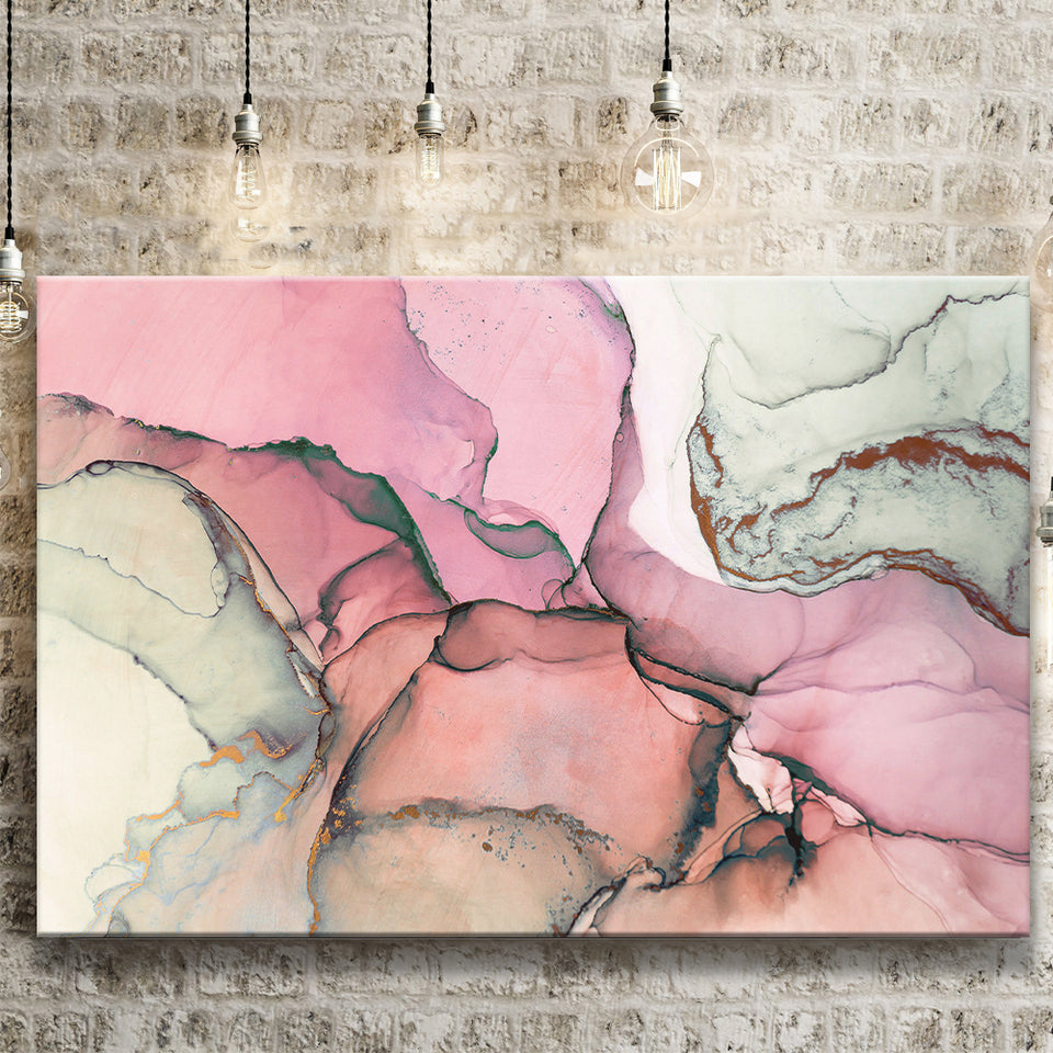 Pink Marble Wall Art Canvas Prints Wall Art Decor - Painting Canvas,Home Decor, Ready to Hang