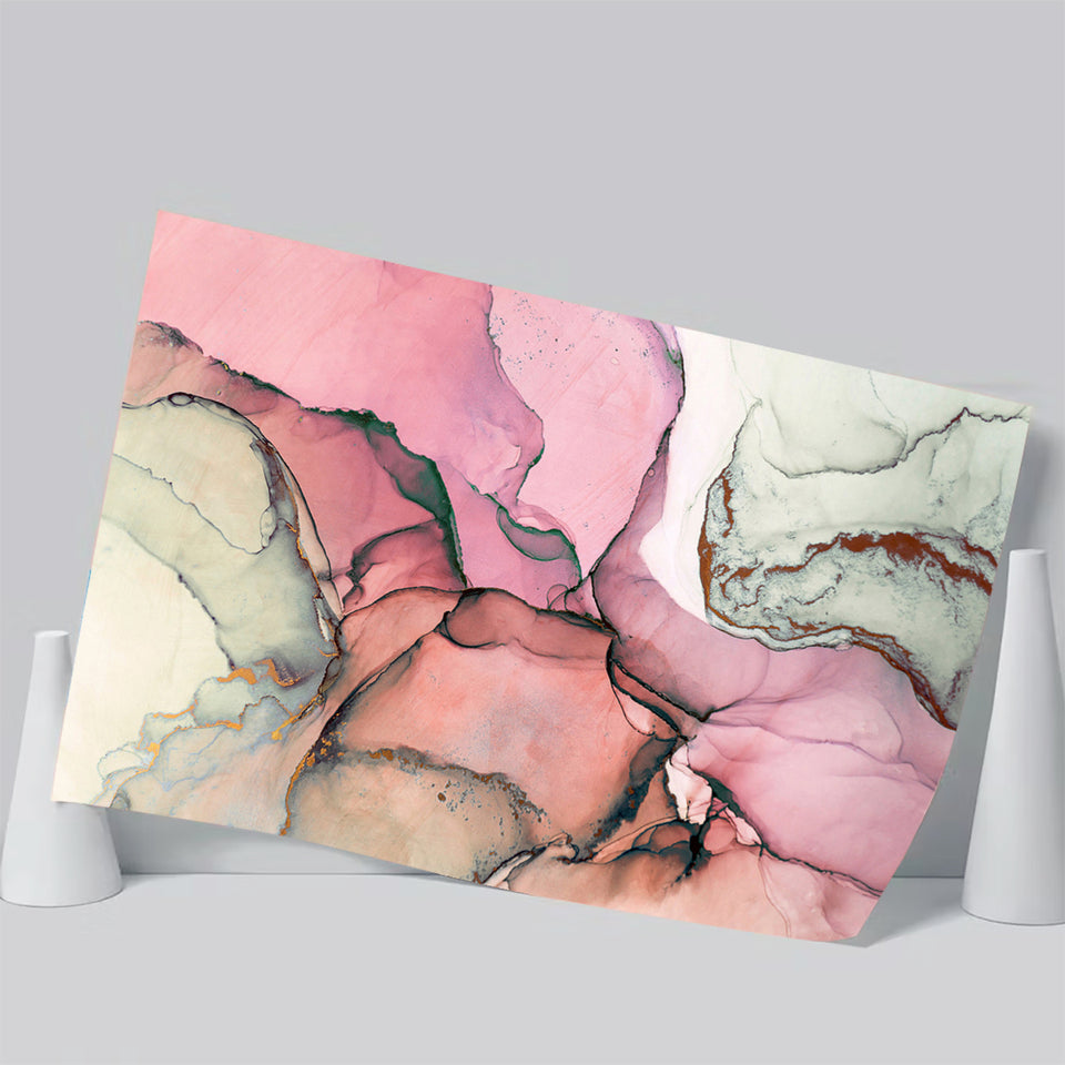 Pink Marble Wall Art Poster Prints Wall Art Decor, Unframe, Poster Art