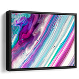 Pink Blue Marble Colorful Framed Canvas Prints Wall Art Decor, Framed Picture, Floating Frame