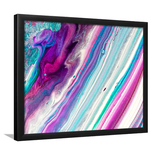 Pink Blue Marble Colorful Framed Art Prints Wall Art Decor, Framed Picture, Home Decor