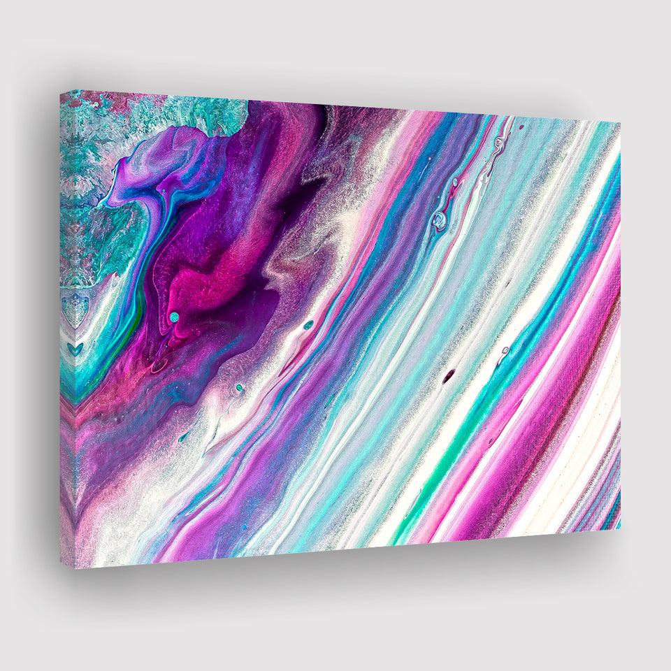 Pink Blue Marble Colorful Canvas Prints Wall Art Decor - Painting Canvas,Home Decor, Ready to Hang
