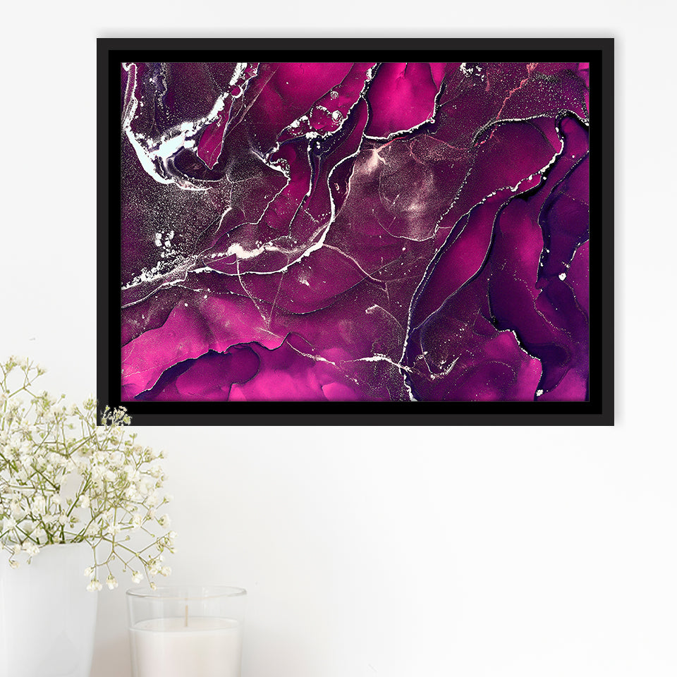 Pink Marble Luxury Wall Art Framed Canvas Prints Wall Art Decor, Framed Picture, Floating Frame