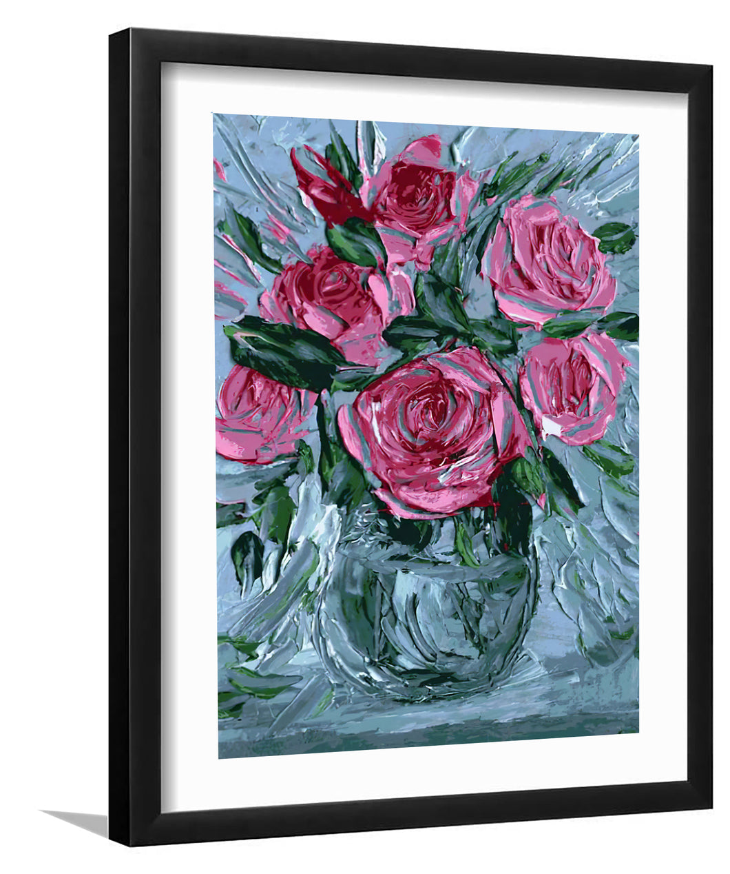 Pink roses-Art Print,Frame Art,Plexiglass Cover