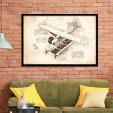 Piper Cub Stearman Airplanes Art Framed Art Prints Wall Decor - Painting Art, Framed Picture, Home Decor,For Sale