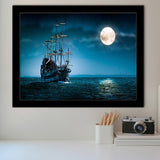 Pirate Ship The Flying Dutchman Ghost Ship Framed Art Prints Wall Decor - Painting Prints, Framed Picture