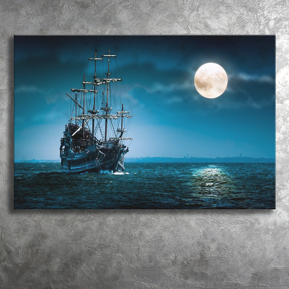 Pirate Ship The Flying Dutchman Ghost Ship Canvas Prints Wall Art - Painting Prints, Wall Decor, Art Prints