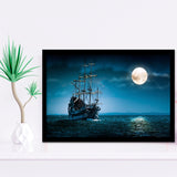 Pirate Ship The Flying Dutchman Ghost Ship Framed Art Prints Wall Decor - Painting Prints, Framed Picture