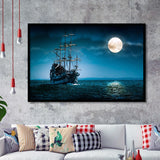 Pirate Ship The Flying Dutchman Ghost Ship Framed Art Prints Wall Decor - Painting Prints, Framed Picture