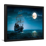 Pirate Ship The Flying Dutchman Ghost Ship Framed Art Prints Wall Decor - Painting Prints, Framed Picture