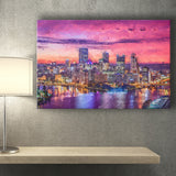 Pittsburgh City at Night Pittsburgh Canvas Prints Wall Art Decor - Paiting Canvas, Art Prints, Wall Decor, For Sale